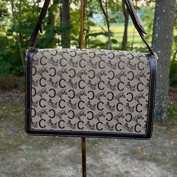 Celine Vintage Shoulder Bag with Horse and Carriage Good Condition GUC - Picture 7 of 12